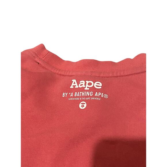 Aape By A Bathing Ape Crewneck Sweatshirt Medium Pink Statue of Liberty NYC Camo - Picture 8 of 10